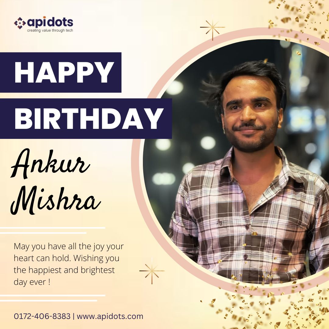 apidots's tweet image. 🎉 Happy Birthday, Ankur! 🎂🎈
May your year be as efficient as your best-written code! Your positivity and kindness bring so much joy to everyone around you.
#BirthdayVibes #KeepCoding #DeveloperLife #apidots