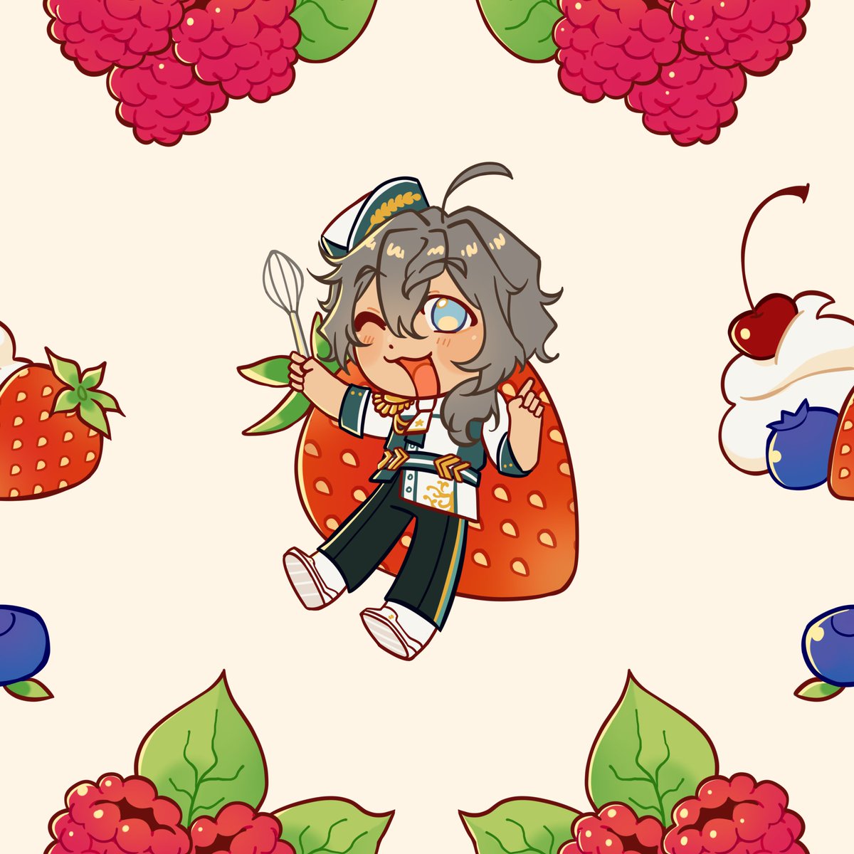 pastrysausage's tweet image. got a uni homework to create a print, the teacher said we can take fav chara, so I did with niki
