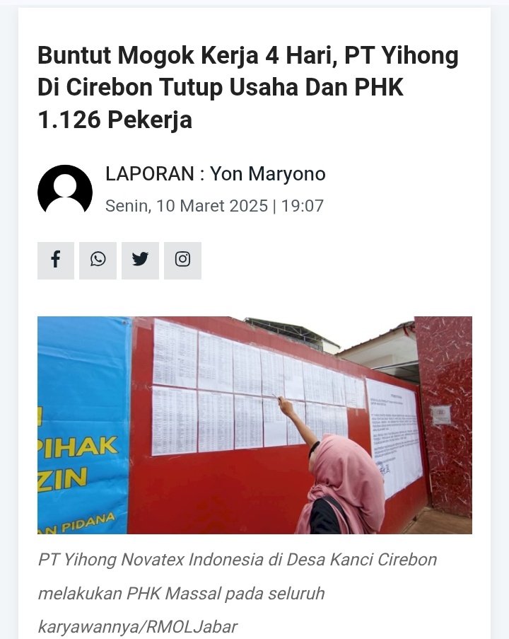 Provokator Demo "mogok kerja" mana Tanggung Jawabnya mu?