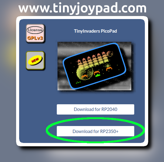 Electro_L_I_B's tweet photo. #tinyinvaders is now available for the #Picopad RP2350+. The new source code is ready to compile on a wide variety of devices with an FPS limiter.  #Picopocket #RP2350 https://t.co/XAMhW2KOmi https://t.co/LnvhXbUjvy