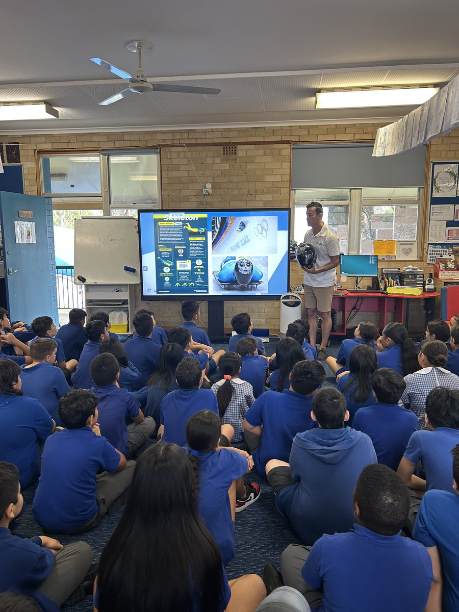 Stage 3 Students were fortunate to have a visit from Olympic Champion; Nicholas Timmings. Nicholas represented Australia in the Olympic Sport of ‘Skeleton’ at the 2022 Beijing Winter Olympic Games and is currently training for the upcoming Winter Olympics in Italy, 2026.