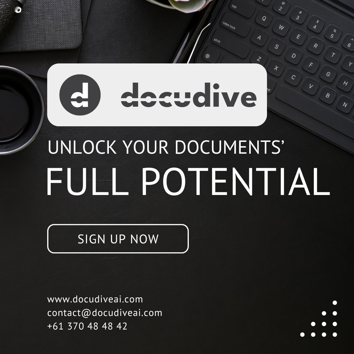 docudive's tweet image. Unlock your documents’ full potential 📂✨
With DocuDive, extract insights, chat with content, and get answers instantly—no more reading line by line.🔗 docudiveai.com
#DocuDive #AIProductivity #InteractiveDocs #SmartReading #WorkSmarter4o