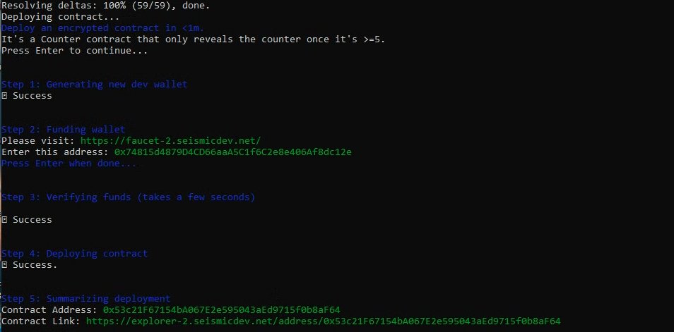 💥 Just completed the <a href="/SeismicSys/">Seismic</a> DevNet Challenge! Smart contract deployed smoothly, with transactions staying private until the right conditions are met—top-tier privacy in action. Awesome job,
<a href="/SeismicSys/">Seismic</a>! 📷#SeismicSys #Seismic
