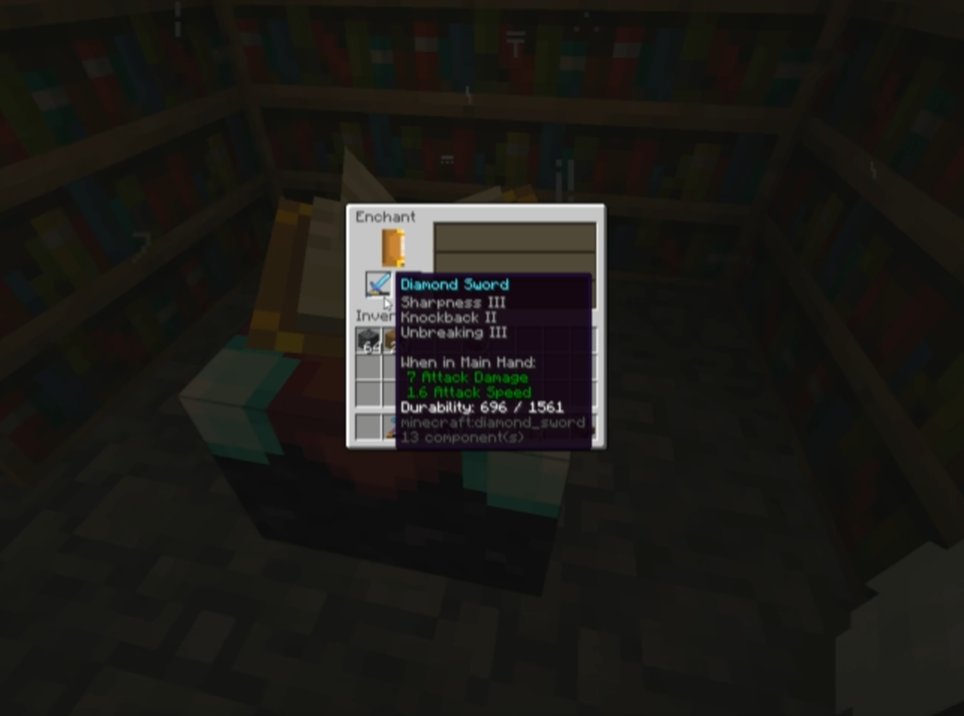 03Aaron_'s tweet image. this dumbass asked why their enchanting table doesn't work @RACCQQN_