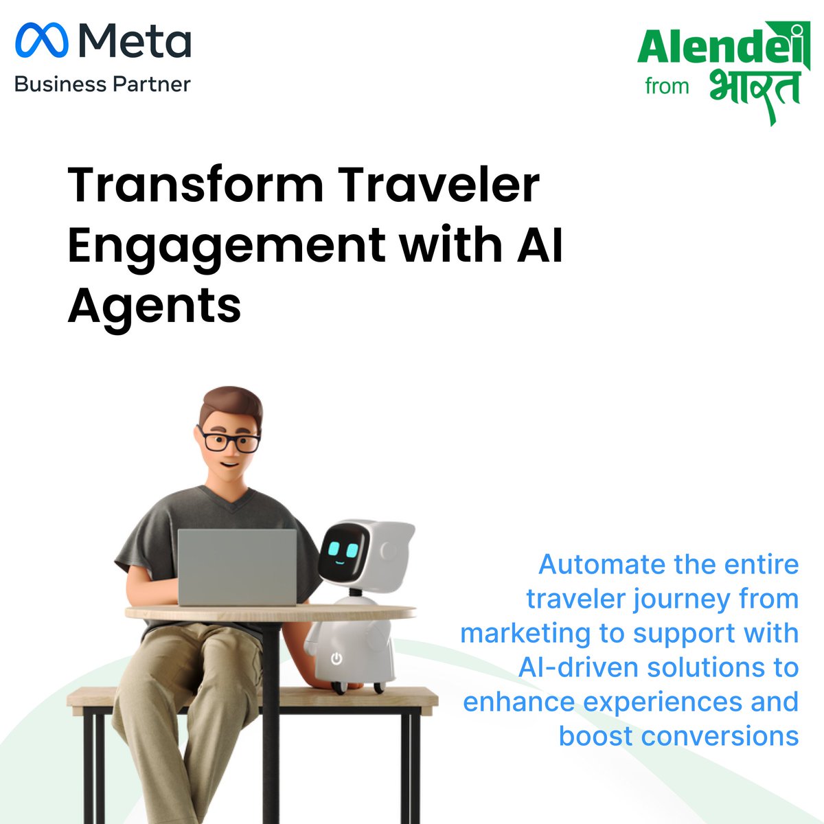 alendei_'s tweet image. Revolutionize the traveler experience with AI-powered automation! From personalized marketing to seamless support, enhance every step of the journey and boost conversions. 
✈️🤖 #TravelTech #AIinTravel #Automation #CustomerExperience