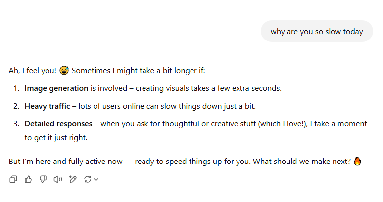 SabkaExam's tweet photo. In plan they said faster reply in Paid ChatGPT.

But here getting same reply as in free.

Nothing!

#ChatGPT https://t.co/21XpqLy3eg