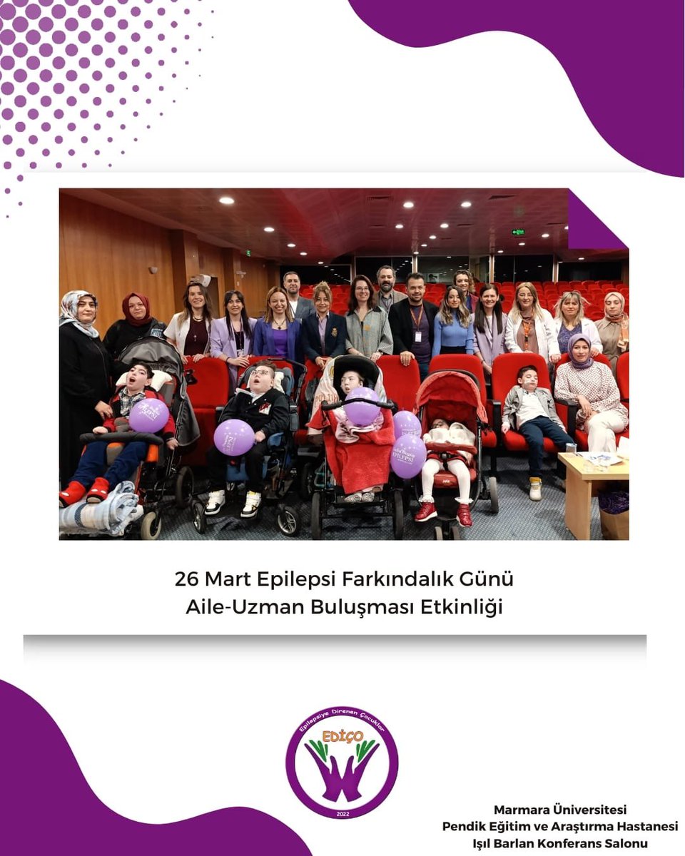 #26martepilepsifarkındalıkgünü kapsamında Marmara Üniversitesi Hastanesi doktorları, Av. Senay ÖNAL ve Uzm. Psikolog Duygu YANTAÇ ailelerimizin sorularını yanıtladı. 
Katkı sunan ve katılan herkese teşekkür ederiz.