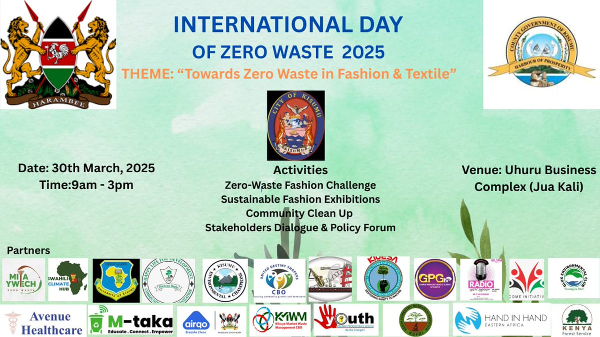 #Towards zero waste initiatives n fashion and textile 
#zero waste Kisumu challenge