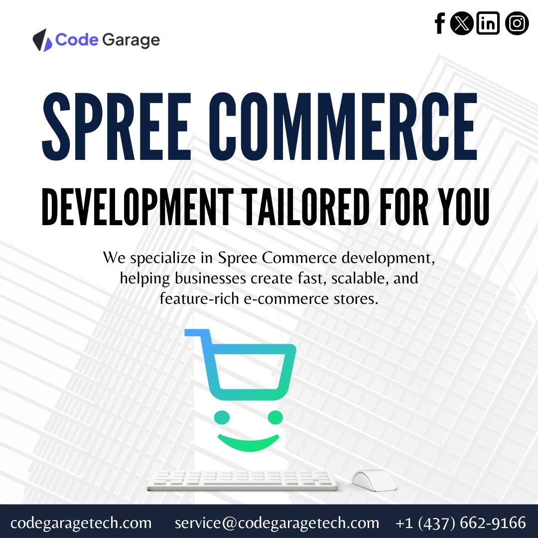 codegaragetech's tweet image. Let’s build something great together! 💡 Get in touch today. 

🌐 codegaragetech.com
📞 +1 (437) 662-9166
📧 service@codegaragetech.com

#CodeGarageTech #SpreeCommerce 
#SpreeCommerceDevelopment #EcommerceExperts #OnlineStoreDevelopment #EcommerceSolutions #WebDevelopment