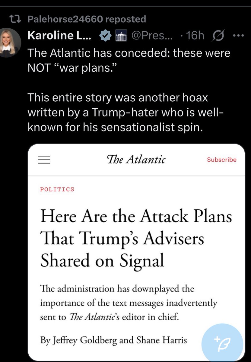 TruthUnitesUs's tweet photo. @groth1945 Even more lies from #Atlantic &amp; #Goldberg‼️🚫🤨#Insurrection2025‼️Enemy of the People‼️😡 @PressSec🙏
https://t.co/GdswP1tdfv https://t.co/jNdgWs42E5