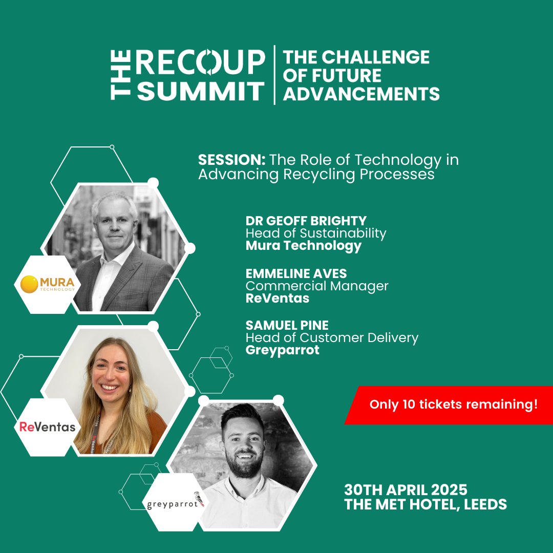 The RECOUP Summit is only 5 weeks away!

BOOK YOUR TICKET NOW eventbrite.co.uk/e/the-recoup-s… 

#Recycling #Sustainability #RecyclingTechnology #FoodContact #Reuse #Plastics