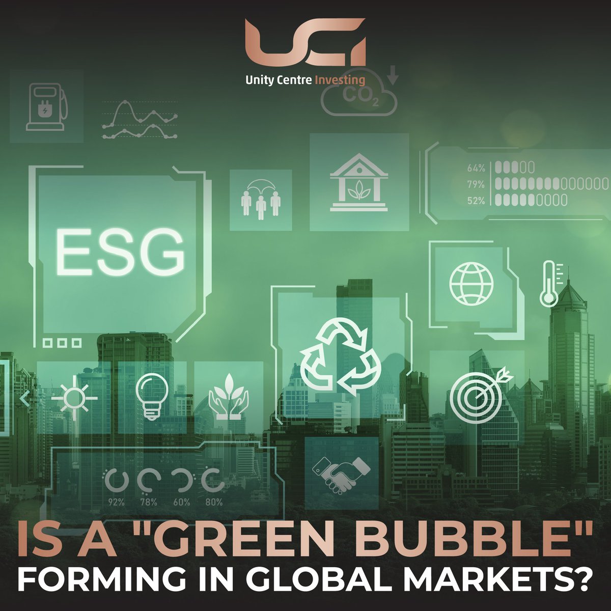 UnityCentreLLC's tweet photo. 🌱💰 Is a "#GreenBubble" Forming in #GlobalMarkets?
The surge in #ESG funds, green bonds, and #renewableenergy investments is driving rapid capital inflows into sustainable assets. 🌿 However, experts warn of a potential "green bubble" and advise investors to remain cautious. https://t.co/ih8N4Hsxb0