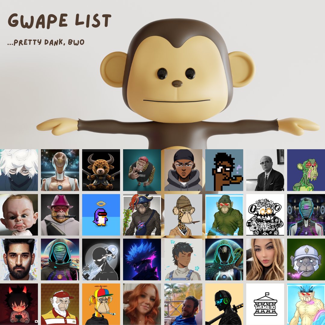 Gwapes (@Grapes) on ApeChain 

FREE MINT: 114/2,000

INTERACT HERE FOR A SPOT 👇