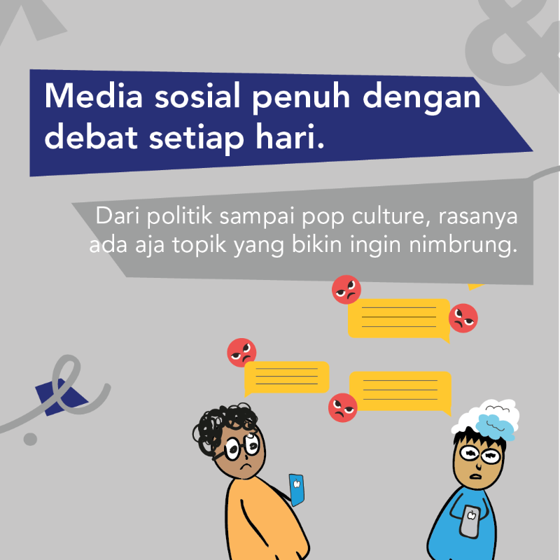 LatihLogika's tweet photo. Media sosial selalu rame sama debat, tapi… emang semuanya worth it buat diikutin? 🤔

Mau jadi lebih cerdas dalam menilai argumen dan gak malu maluin pas diskusi? Yuk, pelajarin lebih lanjut di video kursus Latih Logika episode 3 👉 https://t.co/S6QaoHegUY