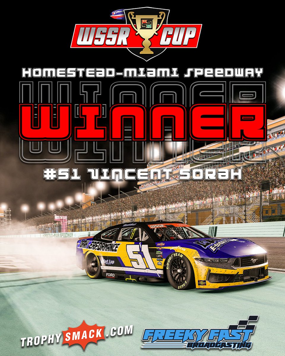WHAT A FINALE!

Vincent Sorah wraps up Season 10 in triumph at the Homestead-Miami Speedway, capitalizing on slightly fresher tires to secure his third win of the season!

#iRacing | #ChasingTheTrophy | <a href="/TrophySmack/">TrophySmack</a>