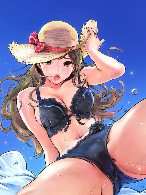 O2センサー交換中だけど外暑いッので真夏のビキニ真悠さんを貼る 