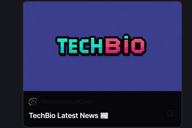 TechBio Latest News 

open.substack.com/pub/marinatala…

#DrugDevelopment_AI #DrugDiscovery_AI 

#Metaphysicalcells

#Substack

#TechBio

#Weekly_TechBio_News