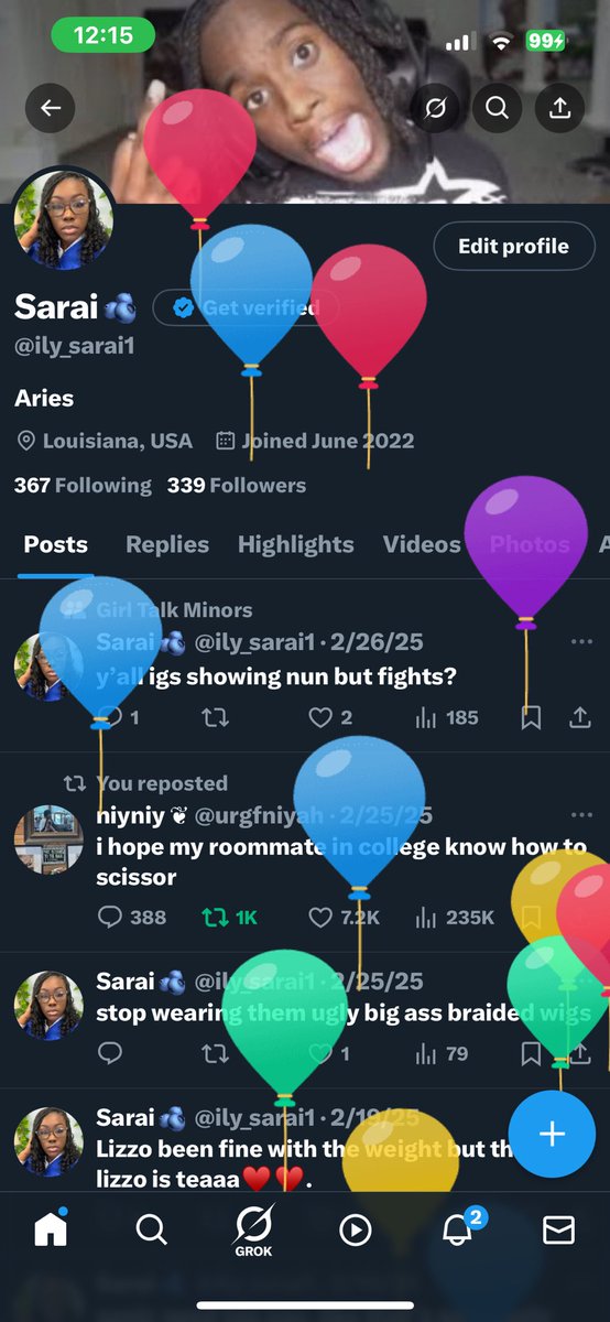 Balloons on my page Happy Birthday to meee🩷