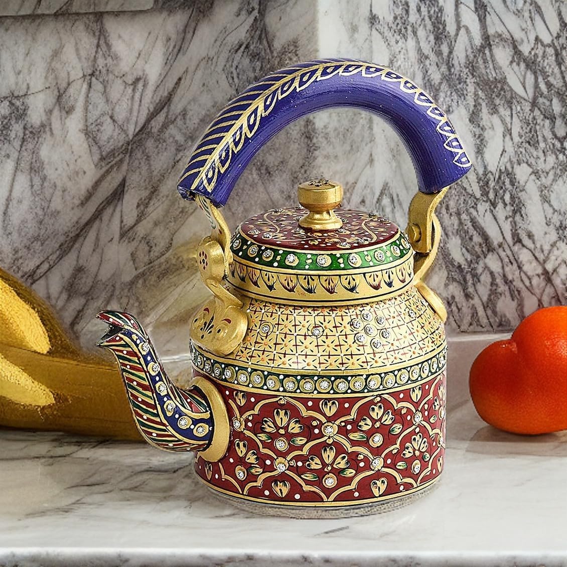 ThecraftItem's tweet photo. Bring home the charm of Rajasthan with our Handpainted Rajasthani Traditional Tea Kettle 🫖💖

🎨 Vibrant Colours | 🖐️ Handcrafted | 🏺 Traditional Art  ☕ Tea Serving | 🎁 Gifting | 🏡 Home Decor

#RajasthaniArt #HandpaintedKettle #HomeDecor  #HandcraftedLove #TraditionalVibes https://t.co/3pb9RXkDSl