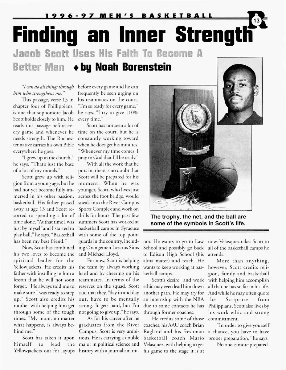 jacobscott101's tweet image. Wasn’t a top recruit out of HS, but I worked for everything I earned—played D3 ball at a top ranked program & got a top notch education @UofR!
Through Athletics and Life, you should learn to master the Text Book, Stay with the Play Book, and Live within the context of the Rule…