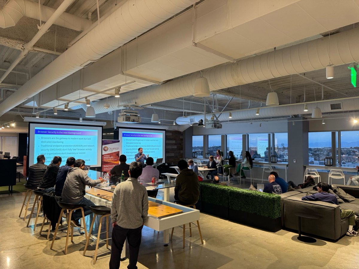 SquareX (@getsquarex) on Twitter photo 📸 Jerry Hoff (<a href="/jerryhoff/">Jerry Hoff</a>), our Chief Security Strategist at OWASP Los Angeles (<a href="/owaspla/">OWASP Los Angeles</a>) on “The Attacker’s Distributed Supercomputer: Your Browser”!
He shared with attendees how the browser is becoming the biggest attack surface for enterprises and yet, remains a blind spot 📸 Jerry Hoff (<a href="/jerryhoff/">Jerry Hoff</a>), our Chief Security Strategist at OWASP Los Angeles (<a href="/owaspla/">OWASP Los Angeles</a>) on “The Attacker’s Distributed Supercomputer: Your Browser”!
He shared with attendees how the browser is becoming the biggest attack surface for enterprises and yet, remains a blind spot