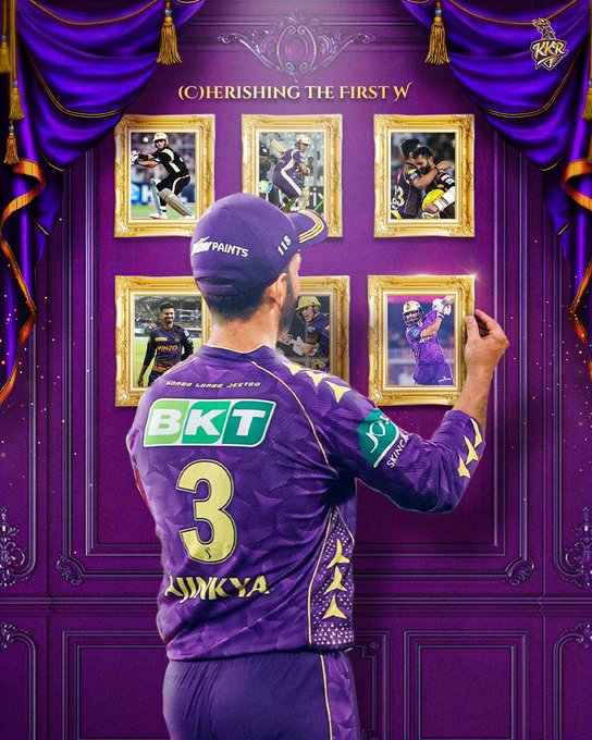 First 𝓦 as the skipper 💎 📹 Credits: Twitter/KKRiders