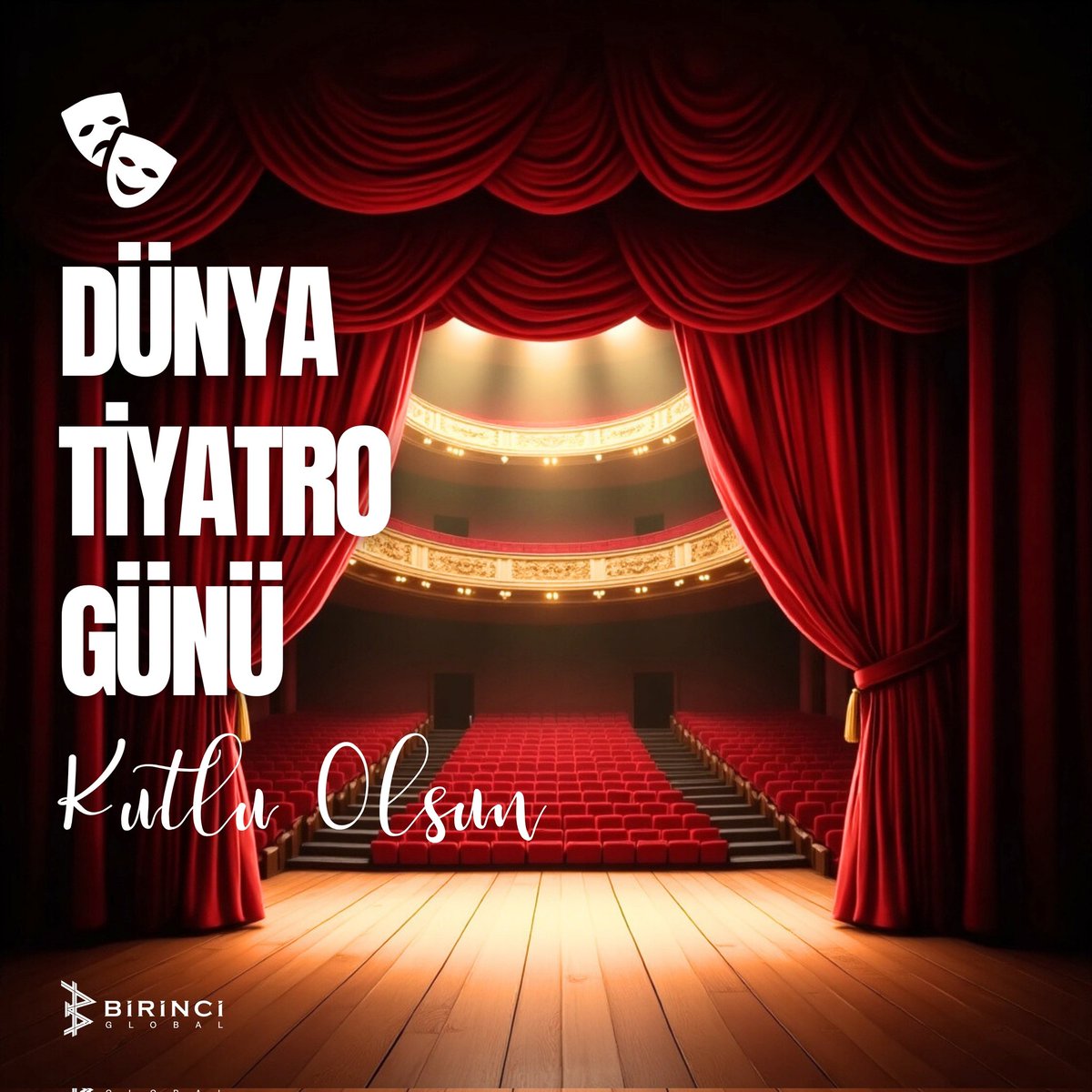 Tiyatro,duyguların sahneye yansıdığı,insanlığı birleştiren güçlü bir sanattır.Birinci Global olarak,sanata ve sanatçılara her zaman destek verdik,vermeye devam edeceğiz.Tüm tiyatro emekçilerinin Dünya Tiyatrolar Günü kutlu olsun! 
#BirinciGlobal #DünyaTiyatrolarGünü #SanataDestek
