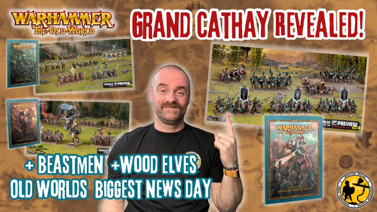 Wharhammer: The Old World's biggest news day ever. Beastmen, Wood Elves &amp; Grand Cathay all revealed!

youtu.be/l79iL4ttXHo

#warhammer #warhammertheoldworld #warhammercommunity #TheOldWorld #grandcathay #beastmen #woodelves  #warhammerfantasy #gamesworkshop #paintingwarhammer