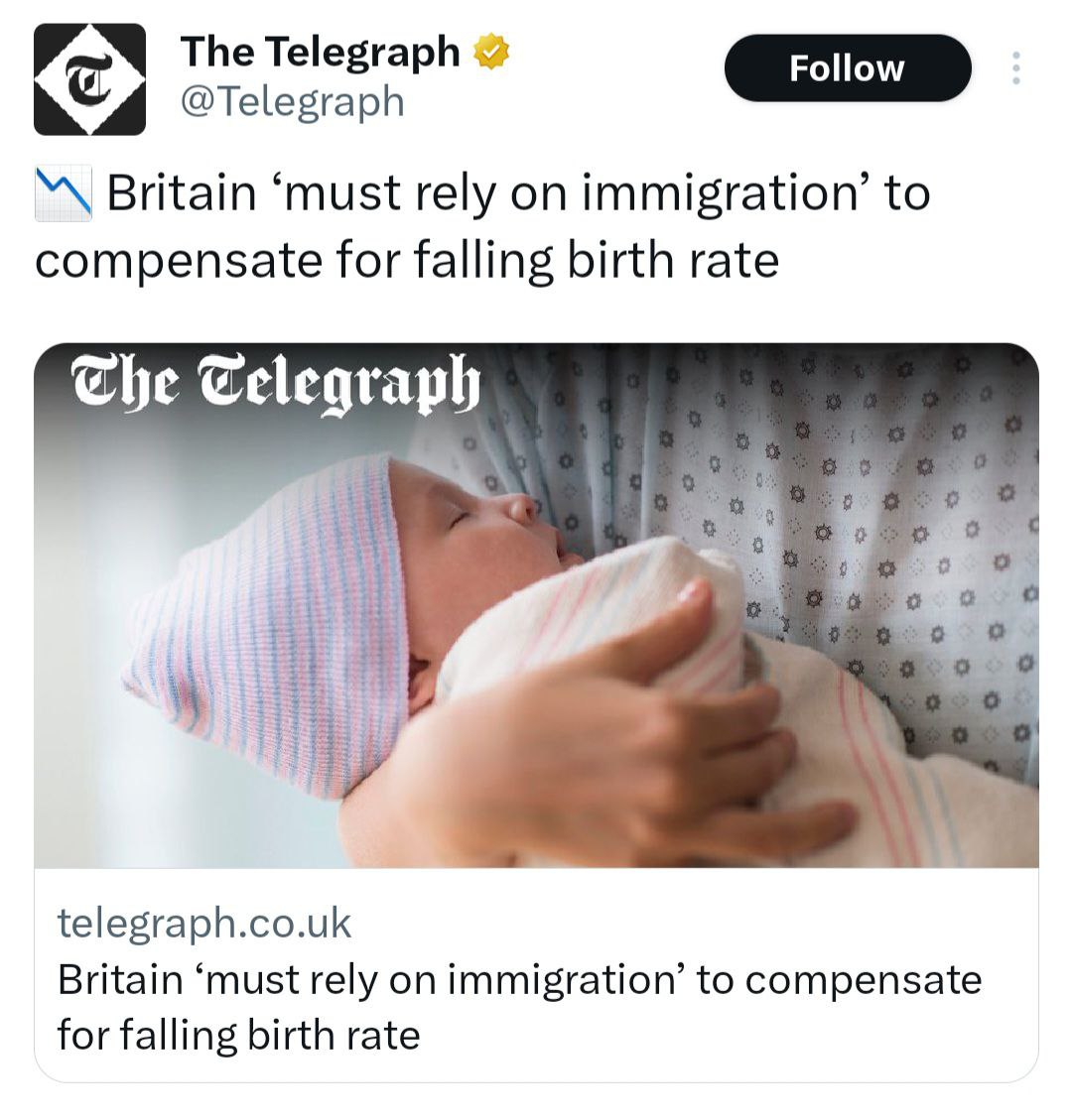 davidkurten's tweet photo. UK MSM is now promoting replacement migration. https://t.co/MOtUz6vldd