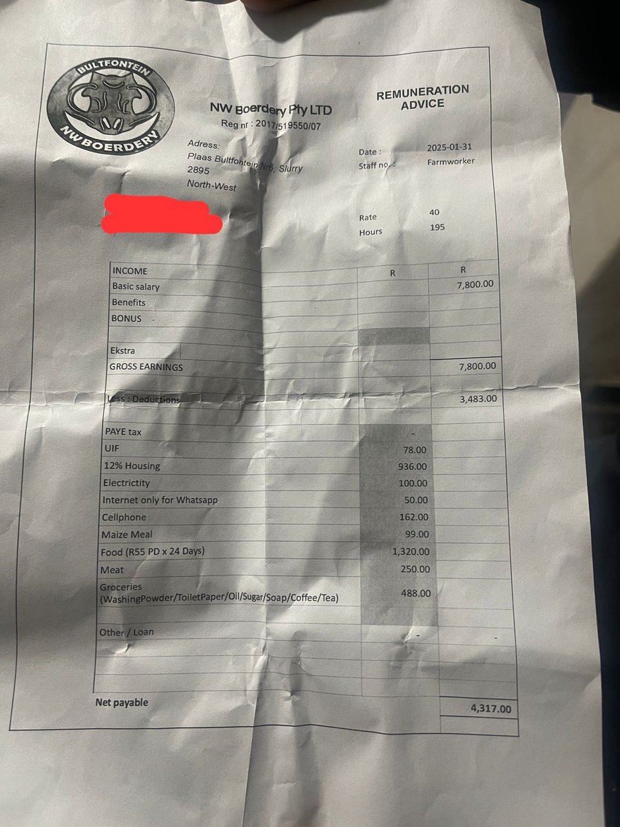 ATMovement_SA's tweet photo. [ALERT]

President Zungula is on oversight in the North West with the @deptoflabour .This oversight has uncovered gross discrimination by white farm owners against black workers. 

Black workers live in pigsty conditions while white workers live comfortably. Black workers take home R1300 yet white workers take home R4500. 

#ATMinParliament