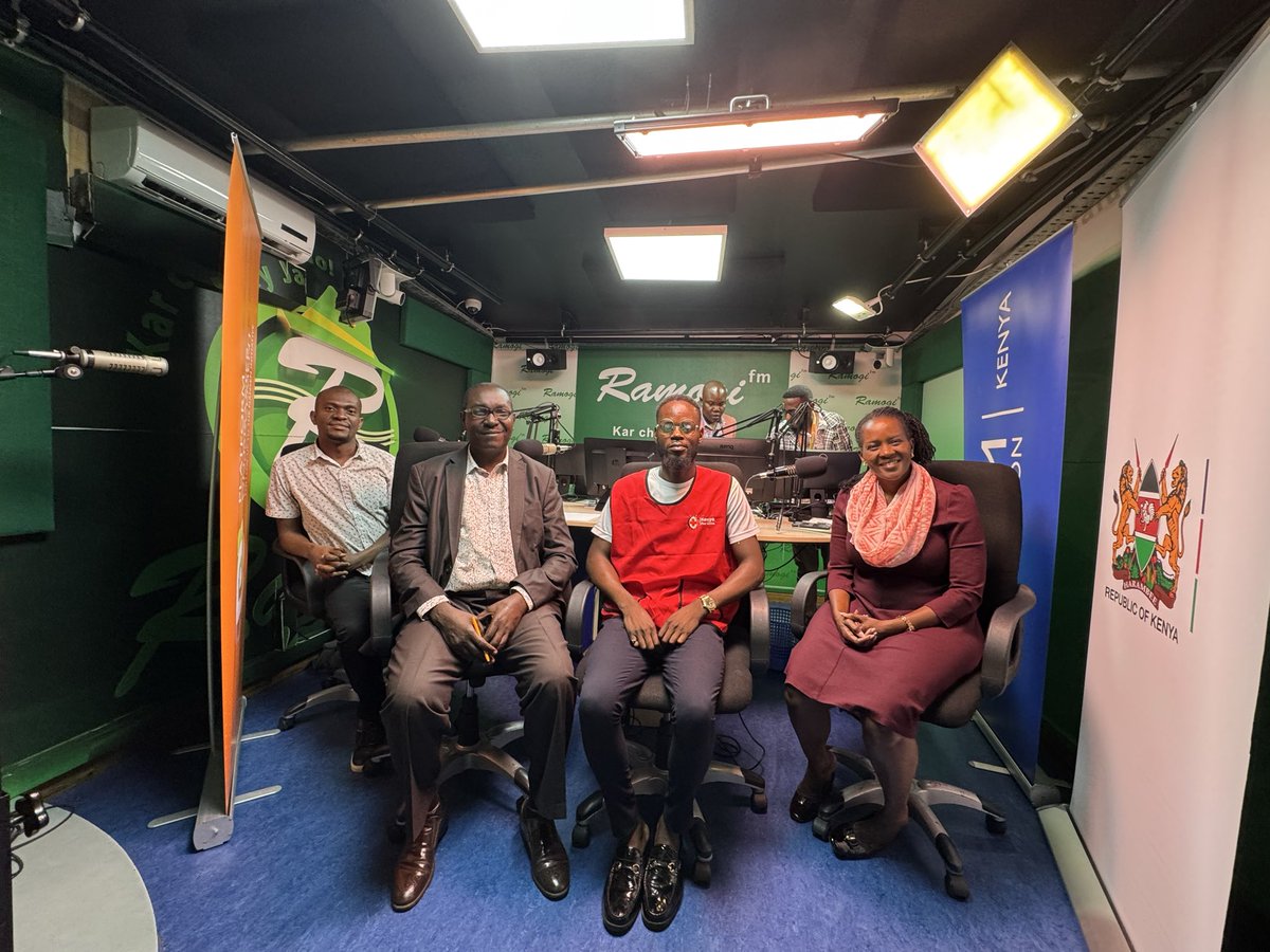DDisplacement's tweet photo. LIVE @RAMOGI1TV radio show with Kisumu county government representatives + @KenyaRedCross + @globalnetworkdr @RoyDouglasOtie1 discussing actions to #AvertMinimizeAddress #DisasterDisplacement in Kenya ahead of the rainy season https://t.co/PskxlE4Lqv
