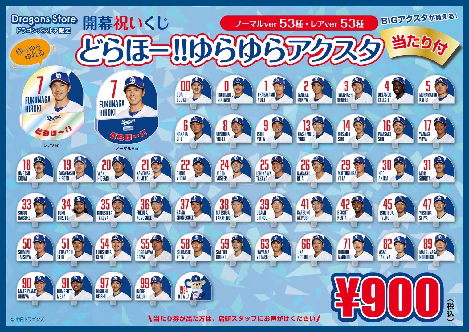 中日ドラゴンズ ドラゴンズガチャ 当たり ビッグアクスタ Amazon.co.jp: 中日ドラゴンズ アクスタ ドアラ 『C』 あたり賞