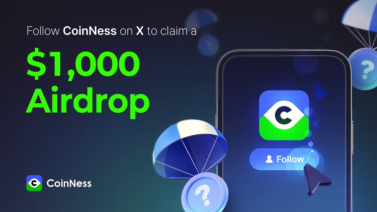 CoinNess_Official (@coinness_) on Twitter photo #Giveaway Alert! Join the Gleam #Airdrop for new followers! π
Complete tasks to win a share of $1,000 in random #tokens!
π Enter here: gleam.io/p55mT/coinnessβ¦
π Follow <a href="/CoinnessGL/">CoinNess Global</a> & @Coinness_ for top crypto insights!
β° Ends: April 6th, 23:59 (UTC) #Giveaway Alert! Join the Gleam #Airdrop for new followers! π
Complete tasks to win a share of $1,000 in random #tokens!
π Enter here: gleam.io/p55mT/coinnessβ¦
π Follow <a href="/CoinnessGL/">CoinNess Global</a> & @Coinness_ for top crypto insights!
β° Ends: April 6th, 23:59 (UTC)