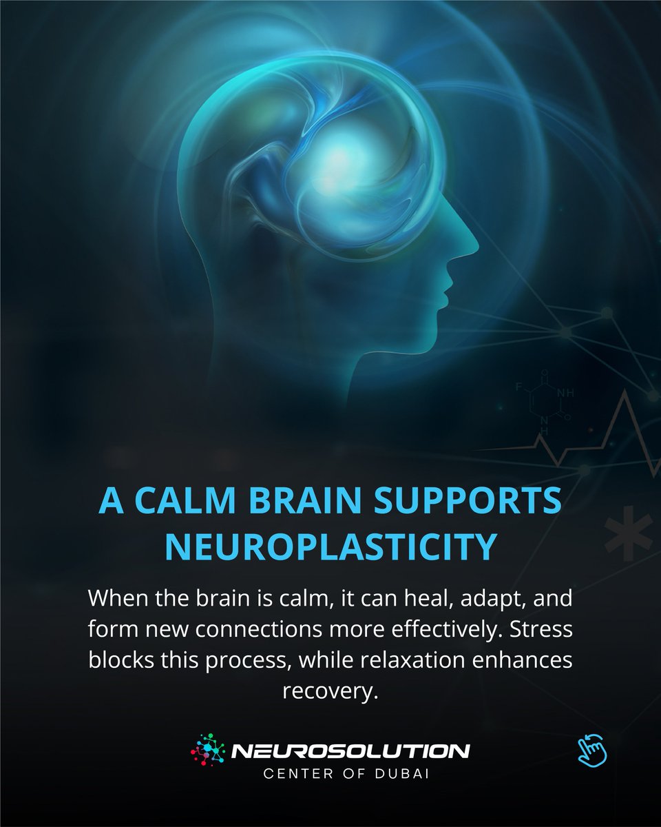 Neurosolutionae's tweet image. Neuroplasticity thrives in calm, balanced brains.
Stress disrupts recovery—calm boosts learning &amp;amp; healing.
At NeuroSolution Dubai, we help reduce stress &amp;amp; support brain rehab.

📞 80067392 | WhatsApp: +971 54 700 0334

#NeuroSolutions #BrainHealth #Dubai #Ramadan #HealthyHabits