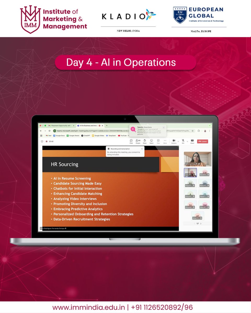 imm_bschool's tweet image. Day 4 of AI for Business &amp;amp; Innovation at IMM! 

The session on AI in Operations, led by Prof. Fernando Ortiz Rodriguez, explored how AI enhances efficiency in complex industrial environments.

#AIForBusiness #InnovationAtIMM #AIInOperations #FutureWithAI #IMMLeadership #IMMINDIA