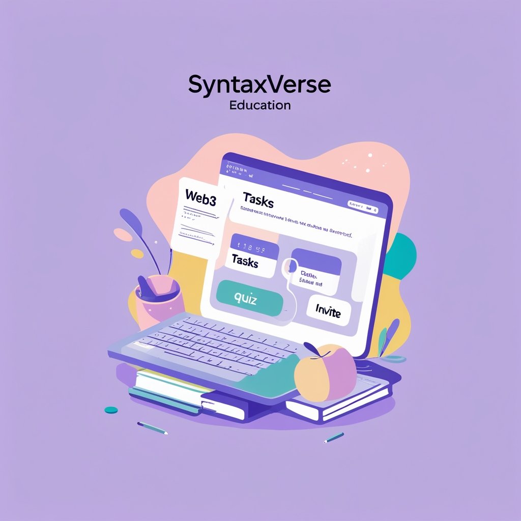 SyntaxVerse's tweet image. &quot;Web3 isn’t just hype – it’s the future. But what makes it different from Web2? Let’s break it down:

🔹 Web2: Centralized, platform-controlled
🔹 Web3: Decentralized, user-owned
🔹 Web3: Learn and Earn, Education

Here’s why everyone should care 🧵👇 #BuildOnWeb3 #SyntaxVerse&quot;