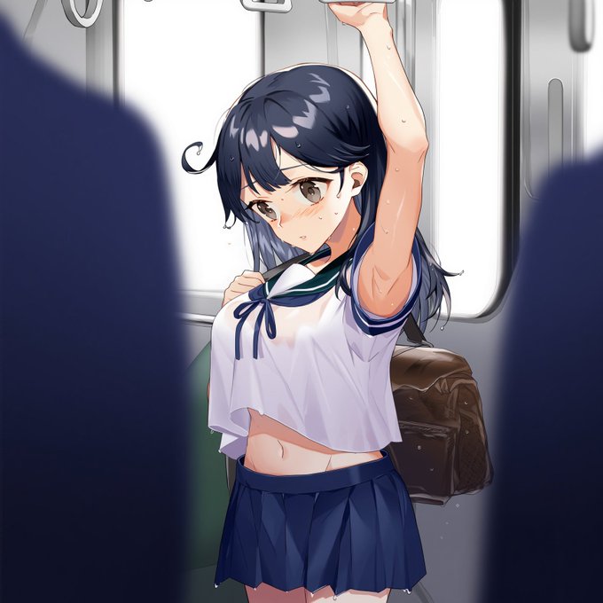 潮ちゃん通学中(艦これ) 