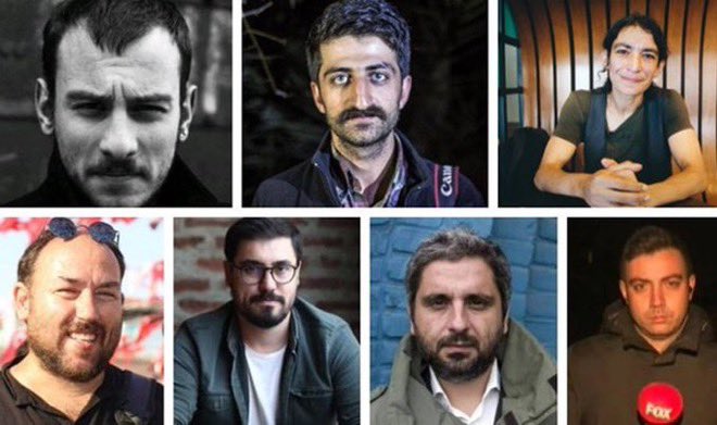 Tutuklanan 7 gazeteci tahliye edildi. Çünkü #GazetecilikSuçDeğildir