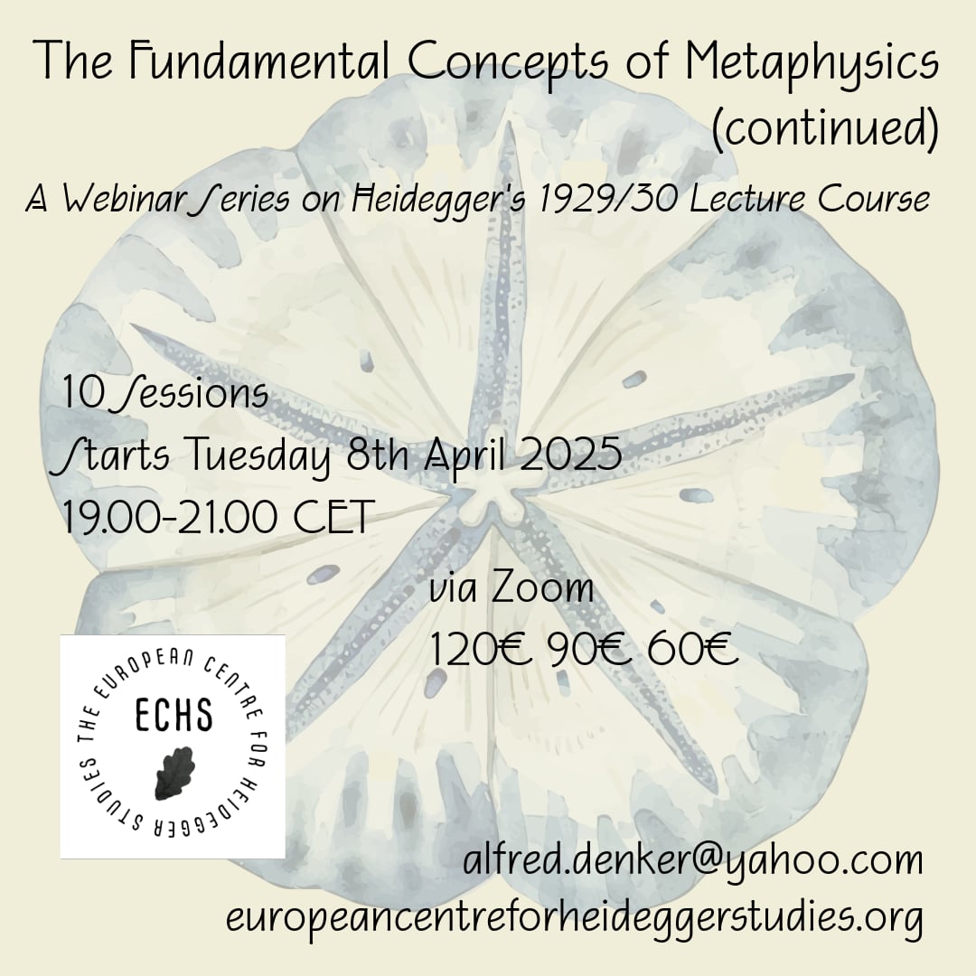 KarlKraatz's tweet image. Dr. Alfred Denker is offering very high quality courses on Heidegger's Philosophy. A beautiful opportunity to learn about Heidegger from a great teacher. Check out the posters, if interested, you can send an email to Dr. Denker. #heidegger