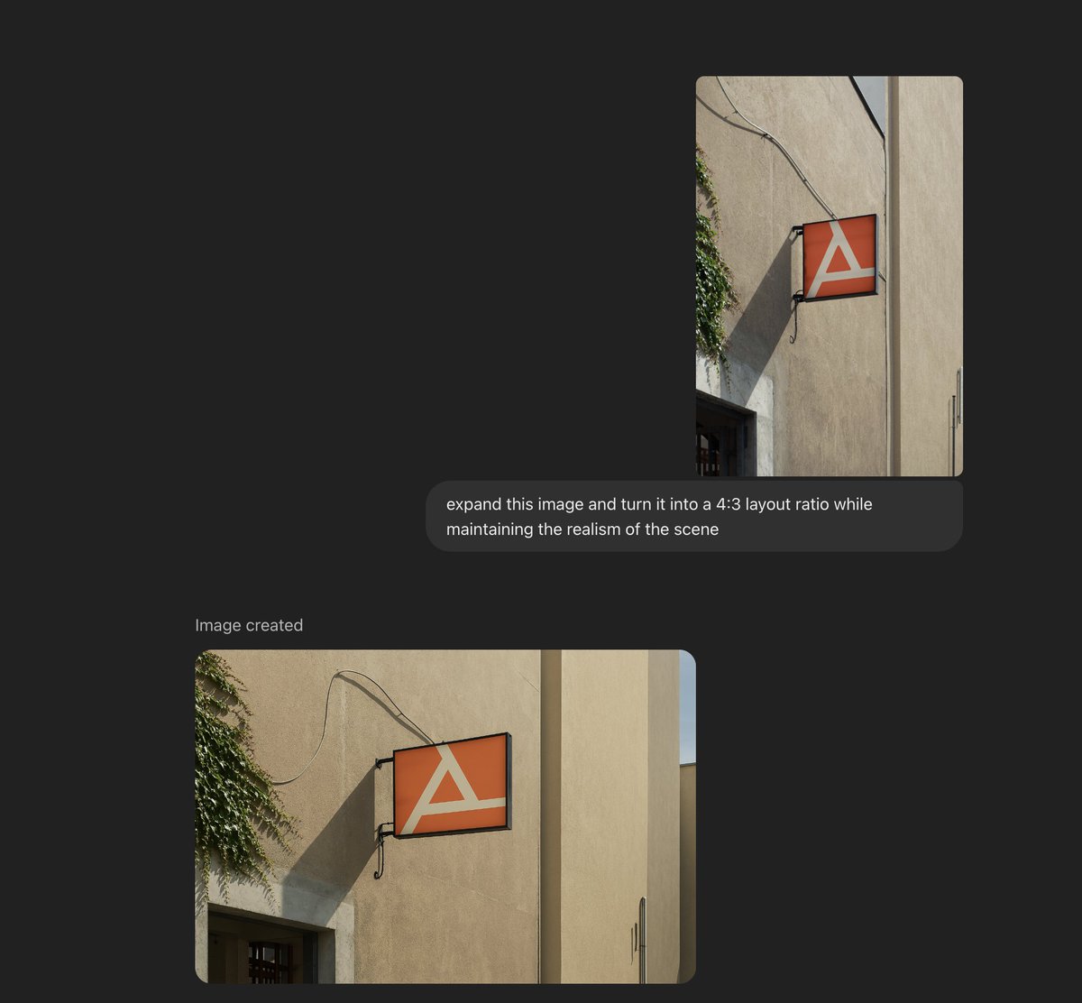 Was curious if OpenAI 4o could help me resize mockups. Lo and behold...it's significantly better than Adobe Generative Expand