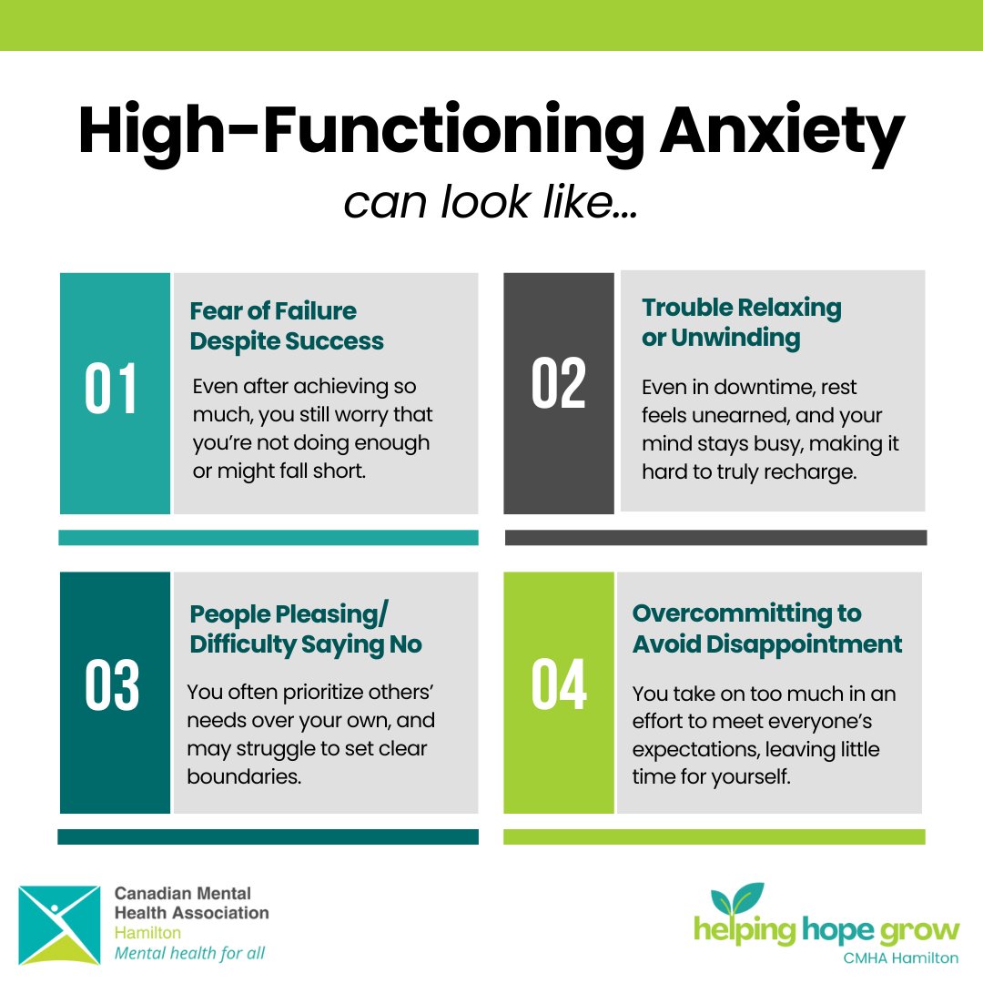 Many women experience high-functioning anxiety, appearing successful &amp; put-together on the outside while battling self-doubt, overthinking, &amp; constant worry on the inside. It’s exhausting to carry the weight of perfectionism and pressure. Rest is productive, so is asking for help