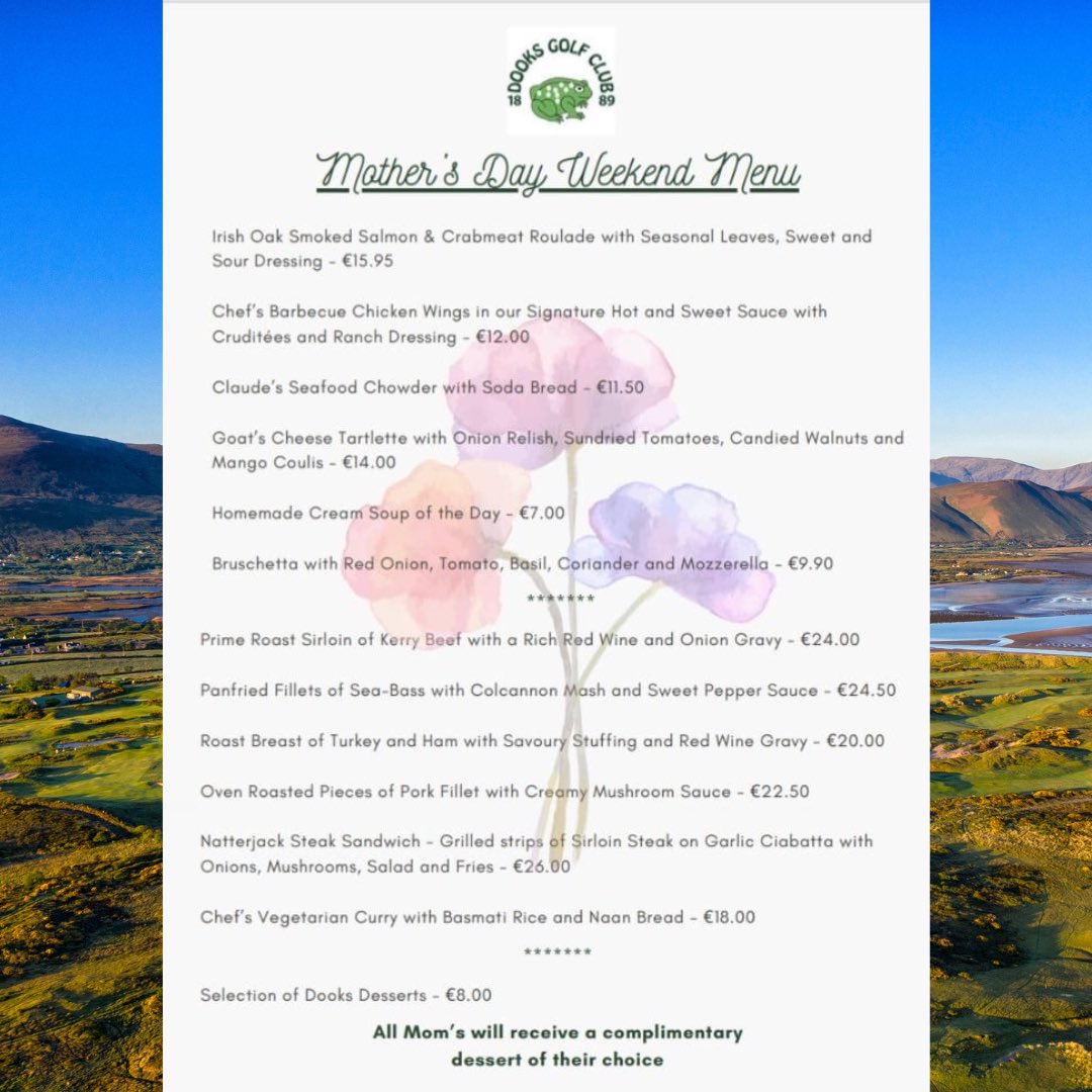 Looking to treat your Mum this weekend ? Look no further a trip to The Natterjack will have her smiling her way through the weekend ! Check out our special Menu just for this special weekend #dinedooks