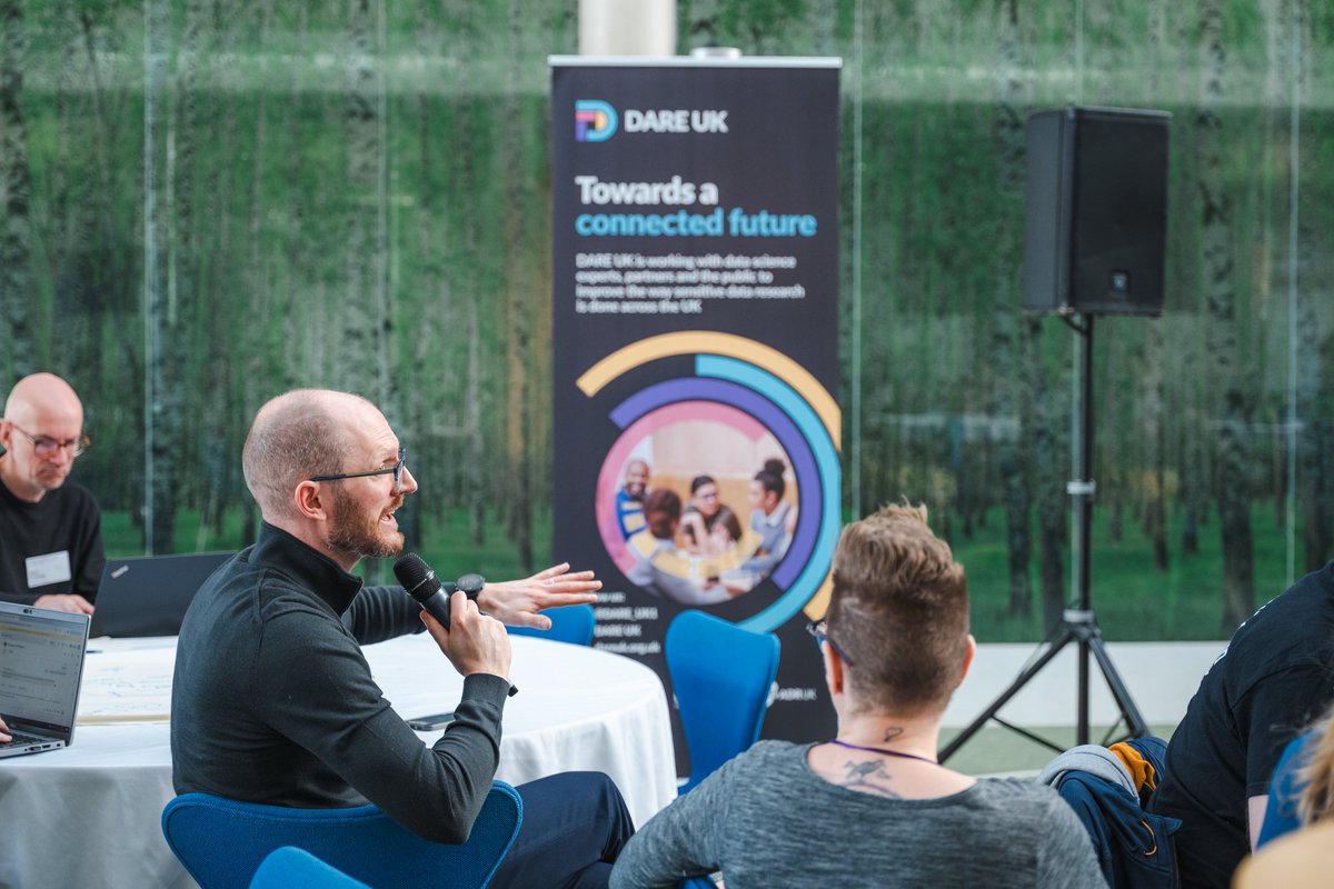 DARE_UK1's tweet photo. 🚀 On 13 March 2025, we gathered at @UniofNottingham to launch #TREvolution and the #DAREUKEarlyAdopters!

This hybrid all-hands event wrapped up a four-day engagement, bringing together the #DAREUK Delivery Team, TREvolution—led by five top UK research institutions working with local and international collaborators—and six Early Adopter projects, spanning 10+ Trusted Research Environments (TREs) across the UK.

💡 A day of collaboration, knowledge sharing and discussions on ways of working throughout DARE UK Phase 2.

📸 See photos and thread below for highlights from the event!

🔗 TREvolution announcement: https://t.co/eOBZJYvz28
🔗 DARE UK Early Adopters announcement: https://t.co/tMjnmRIGL3

#DAREUK #data #research #uk

1/5