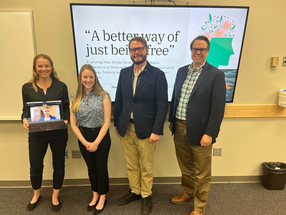 #PittCSD MS SLP student June Bracken successfully defended her master’s thesis in SLP, “‘A better way of just being free’: Exploring How Stroke Survivors with Aphasia Experience an Intervention Combining Acceptance and Commitment Therapy and Communication Strategy Training.”