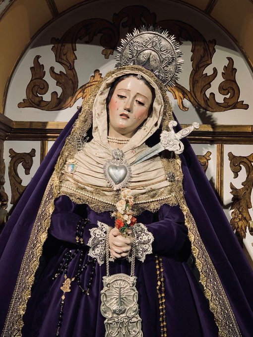 Horario e Itinerario Procesión de Nuestra Señora Reina y Madre del Carmen Doloroso en Pedregalejo. Málaga 29 de Marzo de 2025