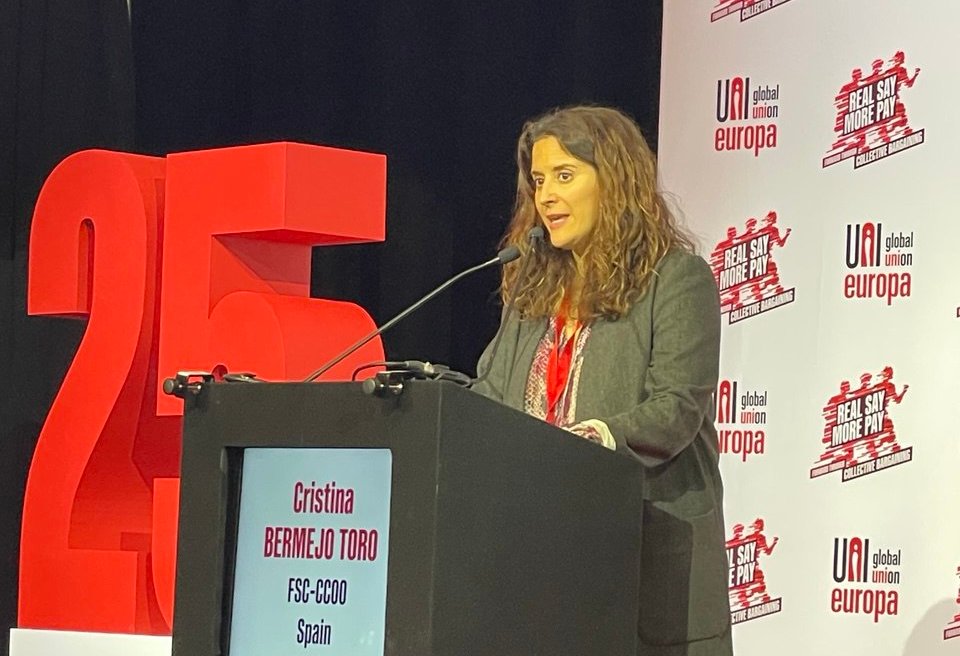 🎙️ Cristina Bermejo, secretaria general de nuestro sector de Medios de Comunicación, Artes, Cultura, Ocio y Deporte ha intervenido en la conferencia de UNI Europa.

🗣️ «El Marco de Acciones sobre Diversidad e Inclusión es un gran logro pese a los ataques de la extrema derecha».
