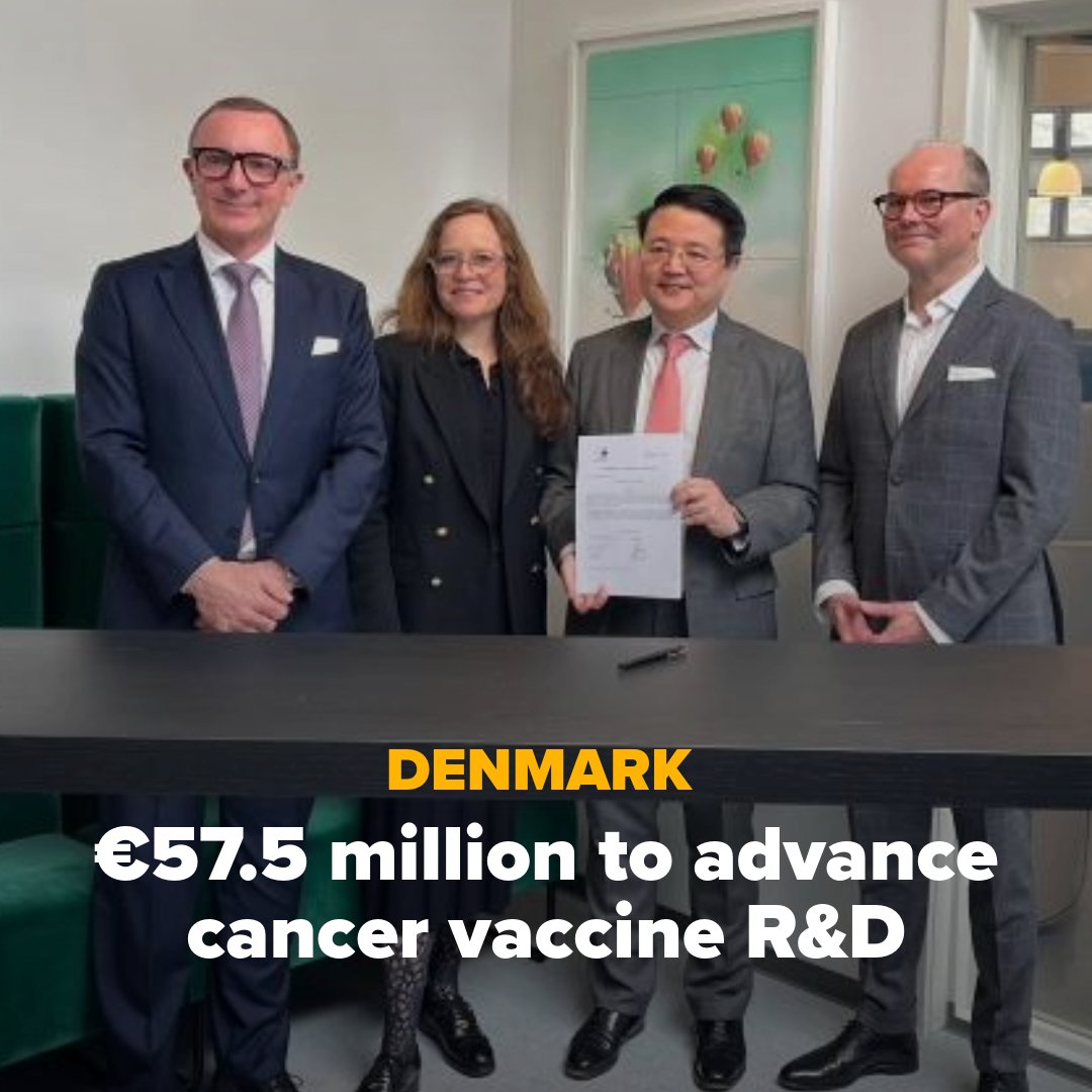 We invest €57.5m in <a href="/IOBiotech/">IO Biotech</a> to advance its investigational immune-modulatory, off-the-shelf therapeutic cancer vaccine for melanoma.

This will support clinical development, approval &amp; market launch, strengthening Denmark’s med-tech sector⤵️
bit.ly/Biotech_Denmark

#InvestEU