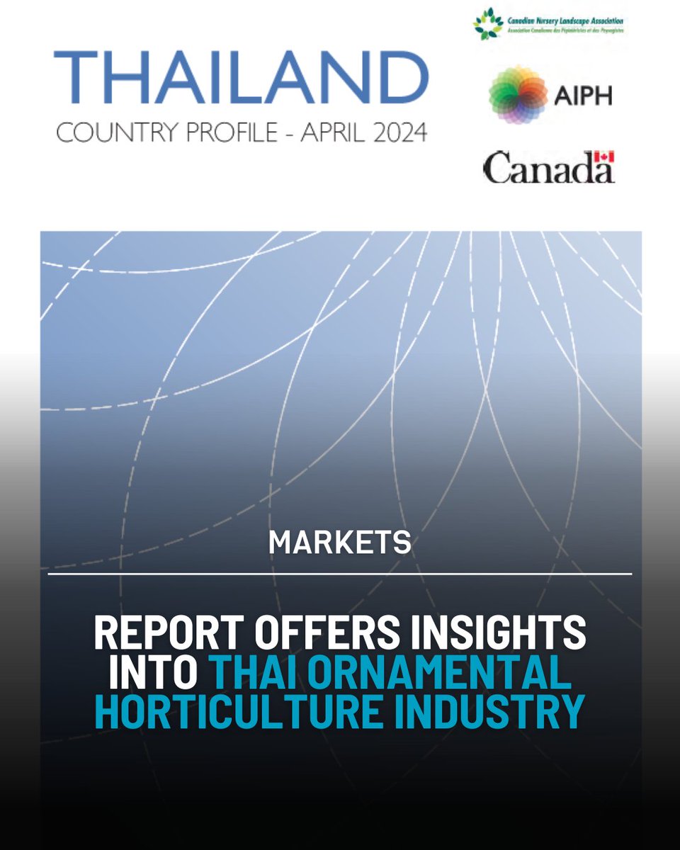 An industry report focused on ornamental horticulture in Thailand is available for download. The report offers valuable industry data and provides insights into potential trade opportunities with Thailand.

Find out more: aiph.org/floraculture/n…