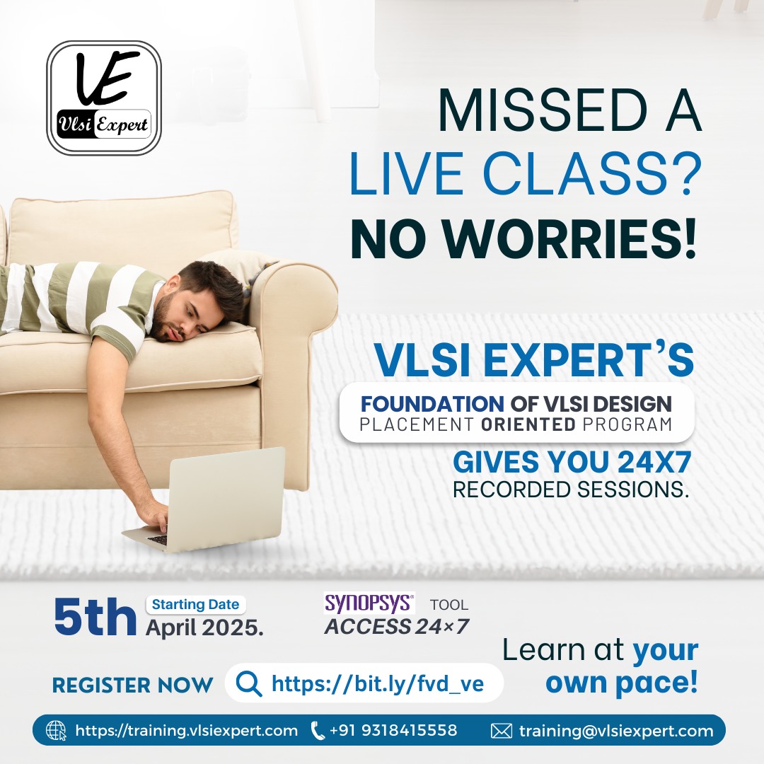 vlsi_expert's tweet image. 🚀 VLSI Success Continues! 🚀
🎯 Your hard work + our industry-focused training = Career Success!
📢 Next batch starts April 5th!
🎥 Watch student success stories: zurl.co/ympfU
🔗 Register now: zurl.co/pWtWi
#VLSI #Placement