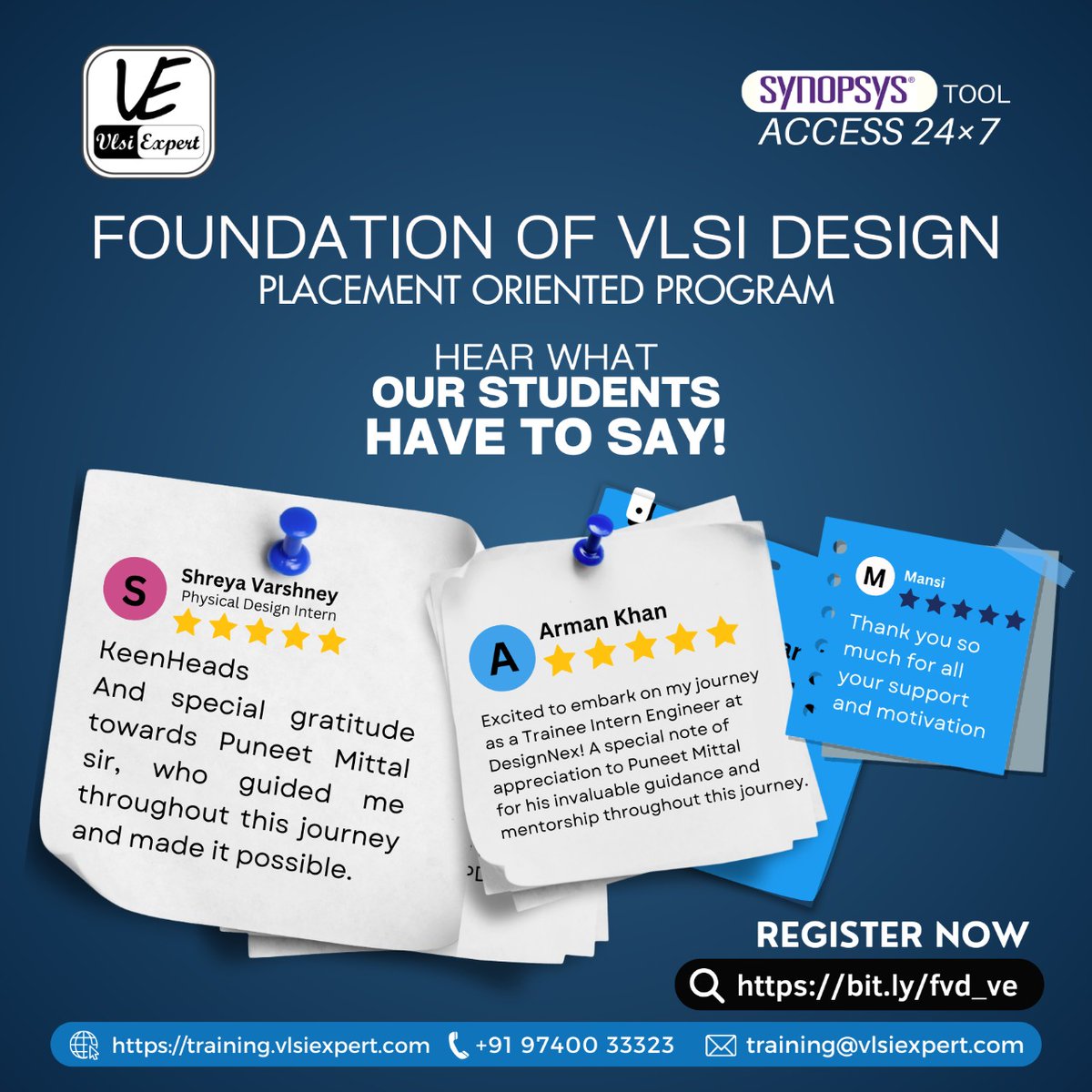 vlsi_expert's tweet image. 🚀 VLSI Success Continues! 🚀
🎯 Your hard work + our industry-focused training = Career Success!
📢 Next batch starts April 5th!
🎥 Watch student success stories: zurl.co/ympfU
🔗 Register now: zurl.co/pWtWi
#VLSI #Placement